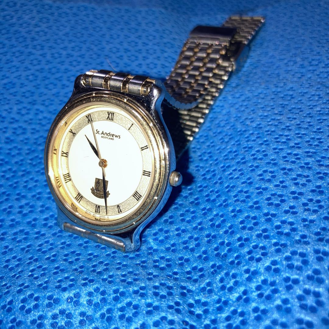 St Andrews Analog Quartz Men セント・アンドリュース セント アンドリュースscotlnd.Scareコンビ稼働美品