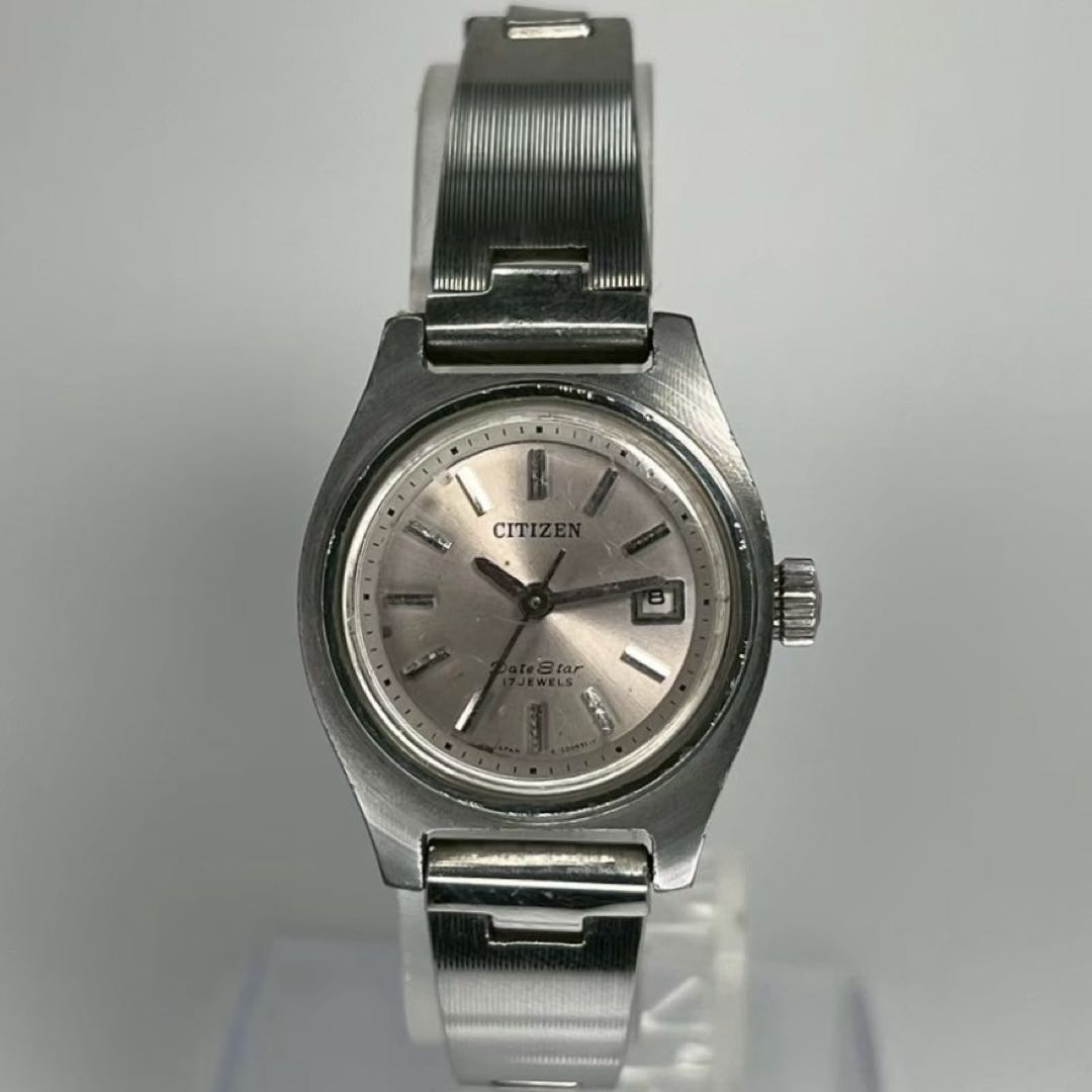 Citizen Date Star Analog Mechanical (Manual) Women Rare Case Model 70S Manual Winding Watch