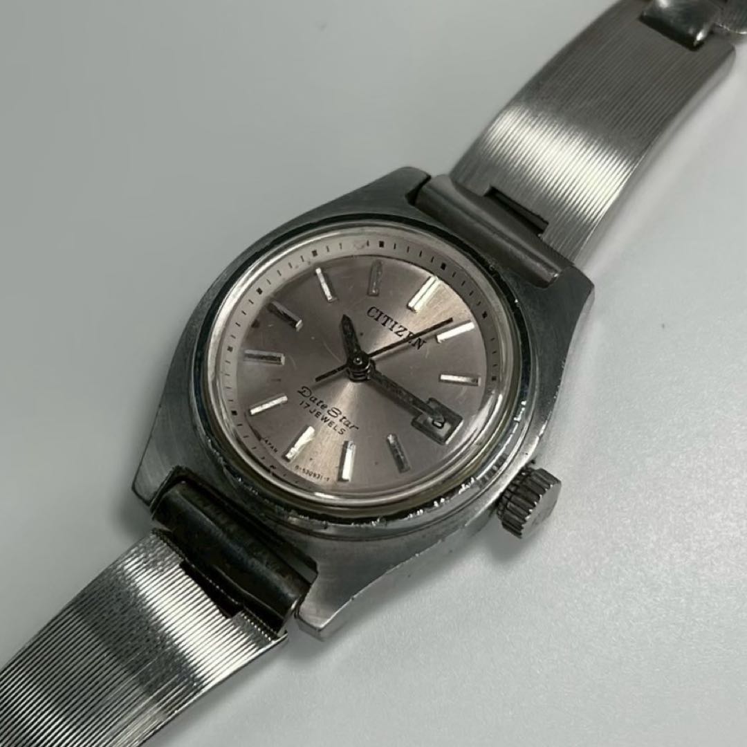 Citizen Date Star Analog Mechanical (Manual) Women Rare Case Model 70S Manual Winding Watch