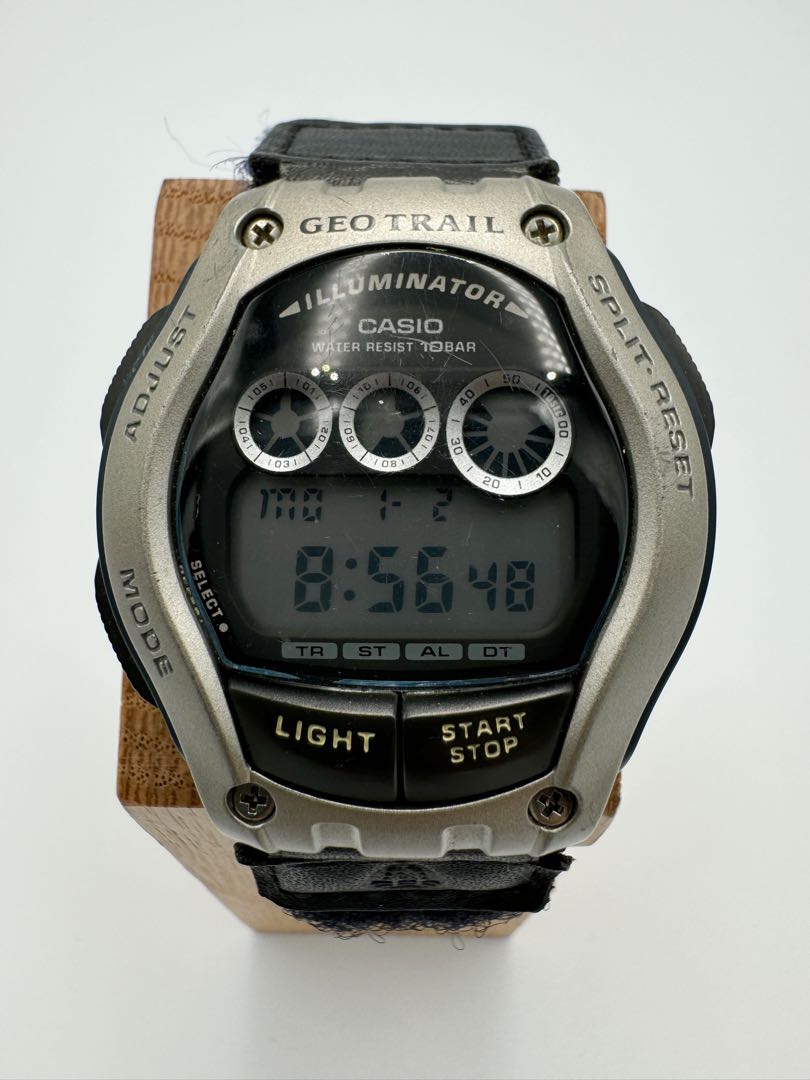 Casio GeoTrail Illuminator FT-111H Digital Men Geotrail Watch 40Mm Case Antique Condition