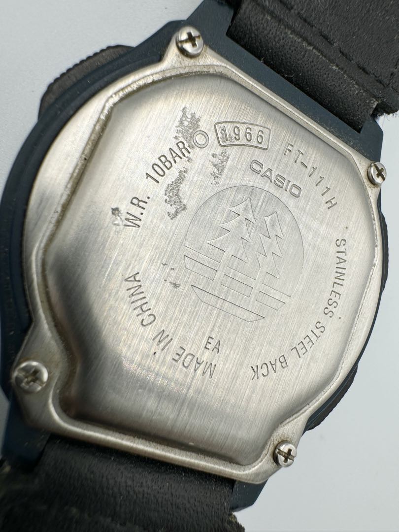 Casio GeoTrail Illuminator FT-111H Digital Men Geotrail Watch 40Mm Case Antique Condition