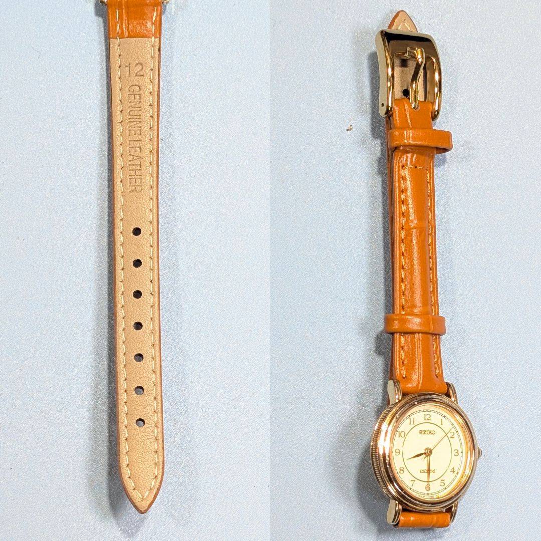 Seiko Exceline Analog Quartz Women Battery & Band Replaced Working Item