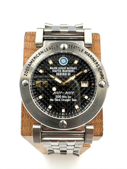 Mlb Analog Quartz Men Ichiro 2000 Hits Commemorative Seattle Mariners Watch For Parts