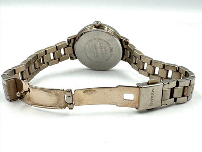 Casio Sheen SHS-D100 Analog Quartz Women Solar Silver Dial Women'S Wristwatch 27Mm