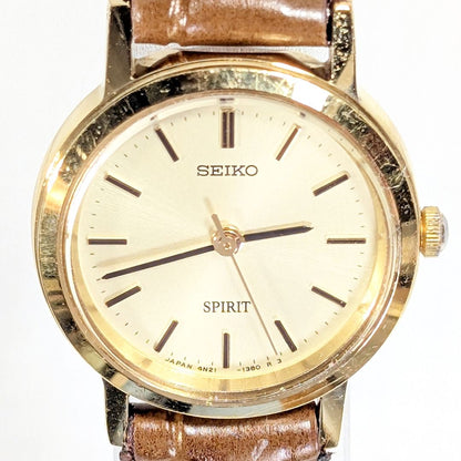 Seiko Spirit 4N21-0640 Analog Quartz Women Battery & Band Replaced Working Items-07