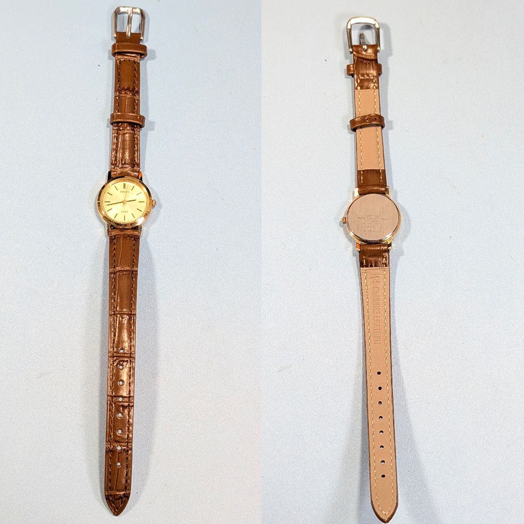 Seiko Spirit 4N21-0640 Analog Quartz Women Battery & Band Replaced Working Items-07