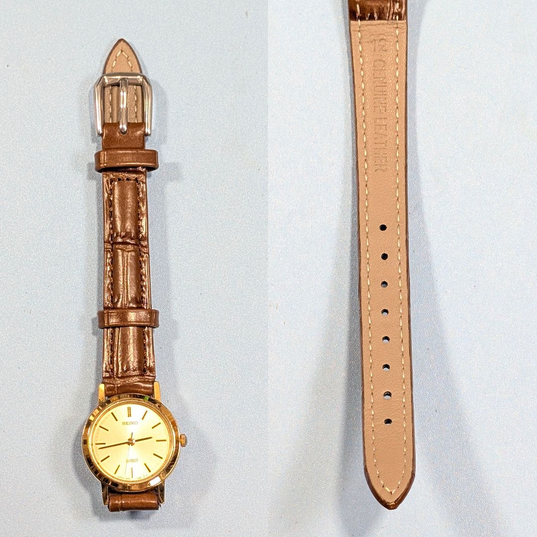Seiko Spirit 4N21-0640 Analog Quartz Women Battery & Band Replaced Working Items-07