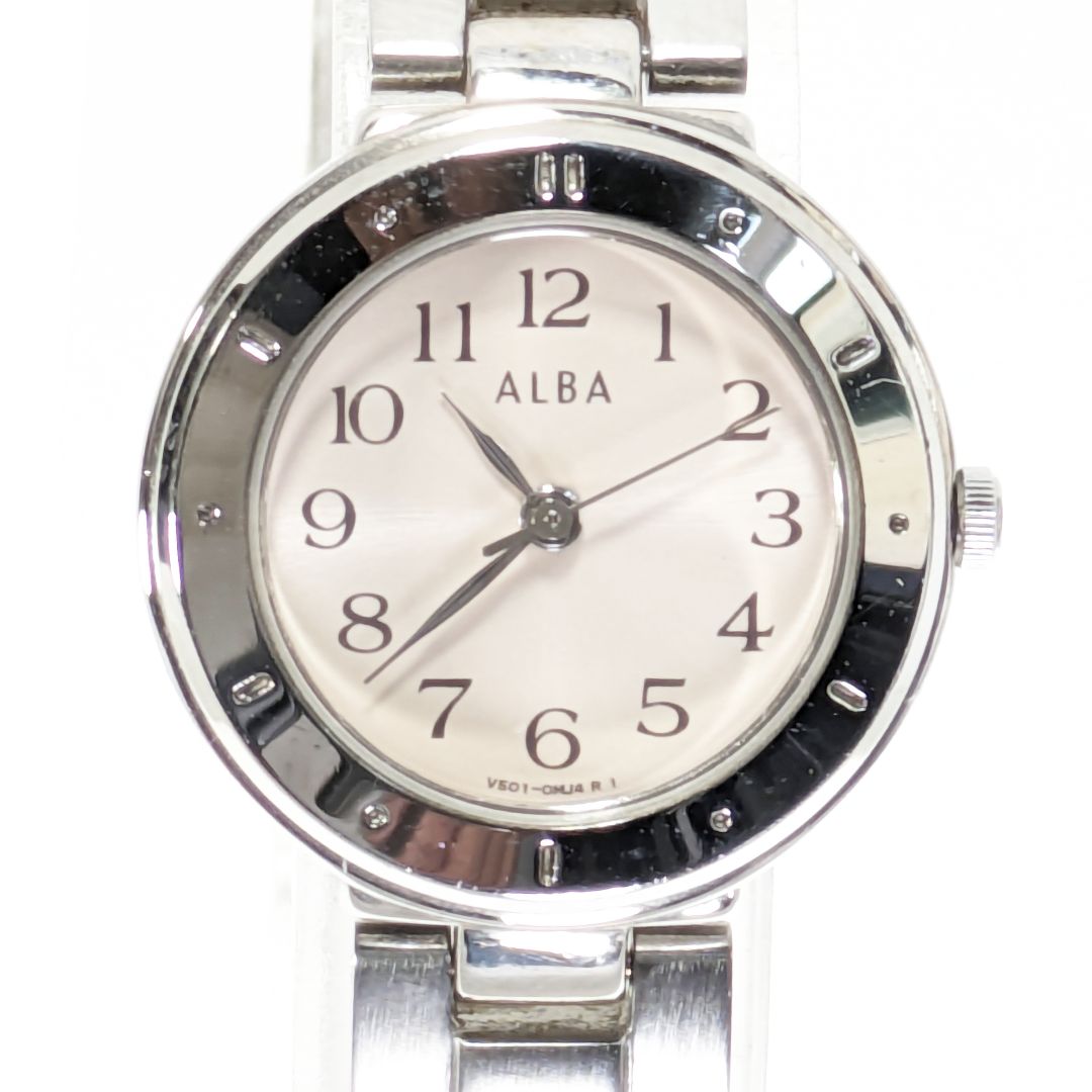 Seiko ALBA V501-0DW0 Analog Quartz Women Alba Women'S Wristwatch, Battery Operated, Stainless Steel