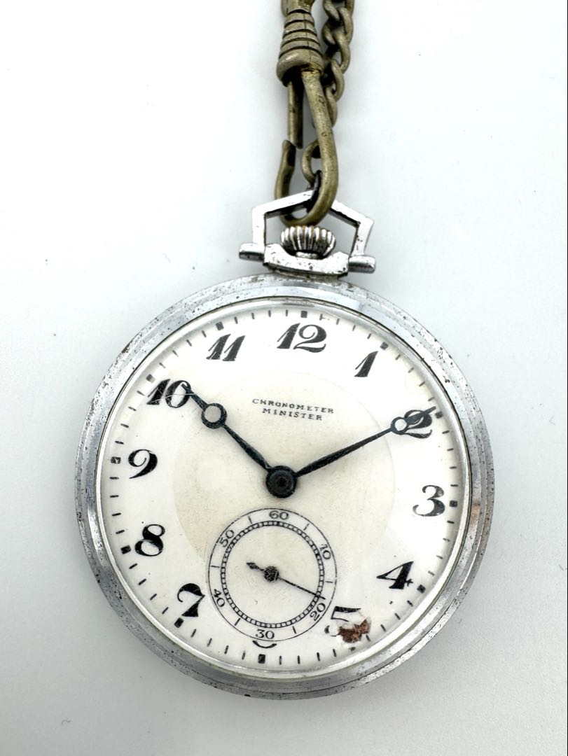 Chronometer Minister Analog Mechanical (Manual) Men Manual Winding Pocket Watch For Parts