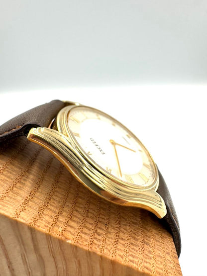 Citizen Exceed 0321-C30461 Analog Quartz (Battery) Unisex Adults Vintage Gold Plated Junk Loose Hands Watch