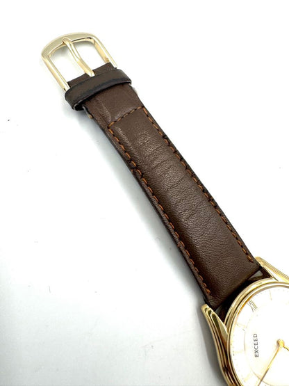 Citizen Exceed 0321-C30461 Analog Quartz (Battery) Unisex Adults Vintage Gold Plated Junk Loose Hands Watch