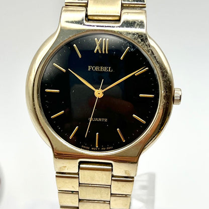 Forbel Analog Quartz Men フォーベル Watch ブラック ゴールド [For Parts / Junk]