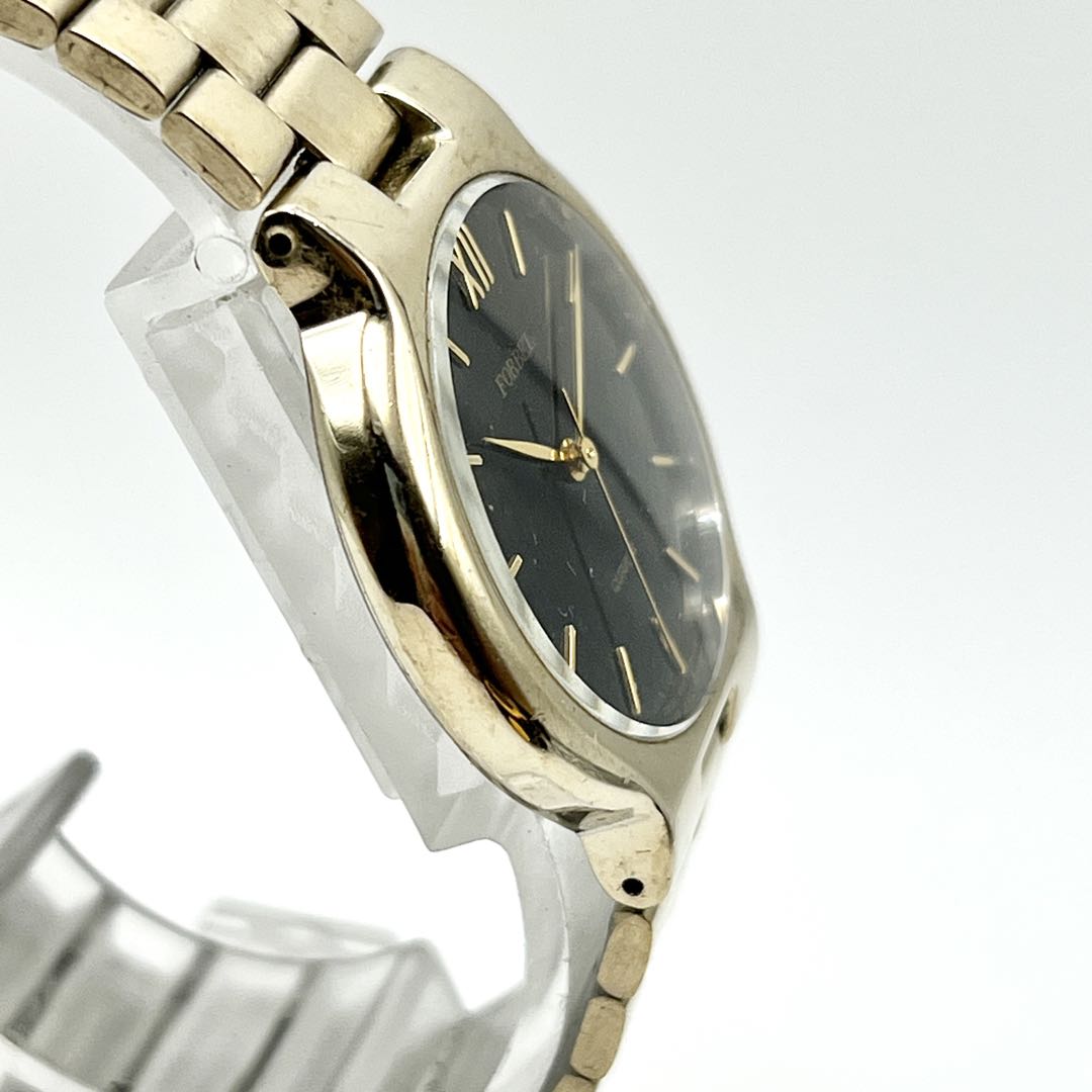 Forbel Analog Quartz Men フォーベル Watch ブラック ゴールド [For Parts / Junk]