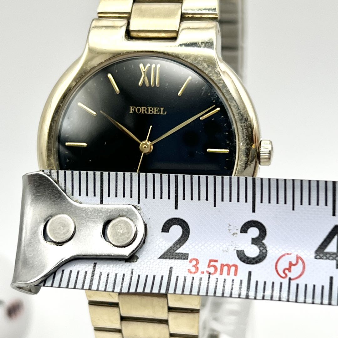 Forbel Analog Quartz Men フォーベル Watch ブラック ゴールド [For Parts / Junk]