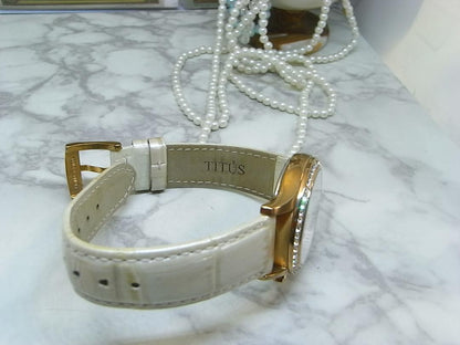 TITUS Analog Quartz Women Women Chronograph Gemstone Bezel Watch Women'S
