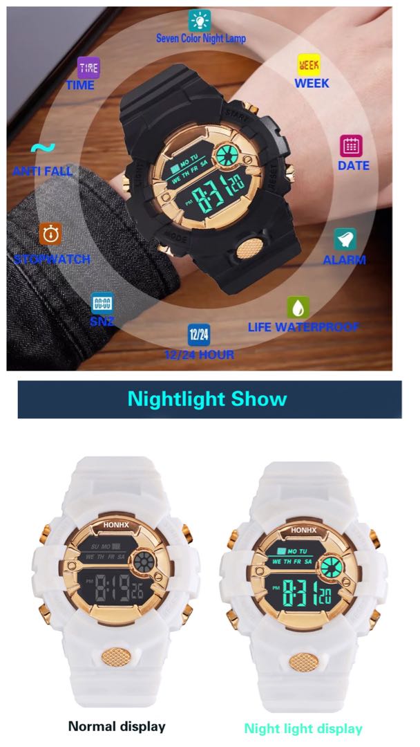 HONHX Digital Quartz Men ホンクス スポーツwatch Watch 時計 式 Led