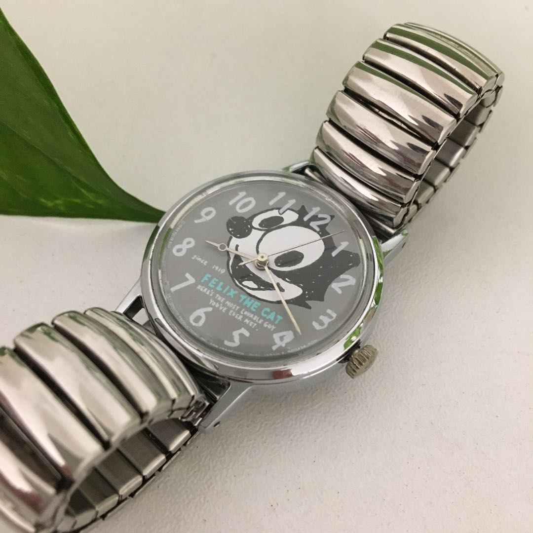 Felix The Cat Analog Mechanical (Manual) Women 猫のフェリックス 希少 レトロ Watch Manual Winding
