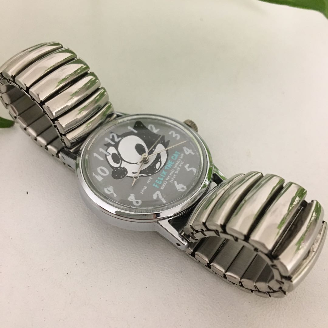 Felix The Cat Analog Mechanical (Manual) Women 猫のフェリックス 希少 レトロ Watch Manual Winding