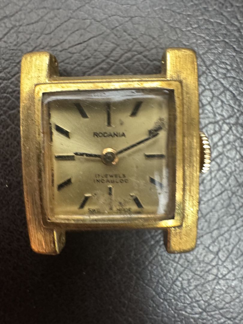 Rodania Analog Quartz Women Gold Plated Retro Watch For Parts