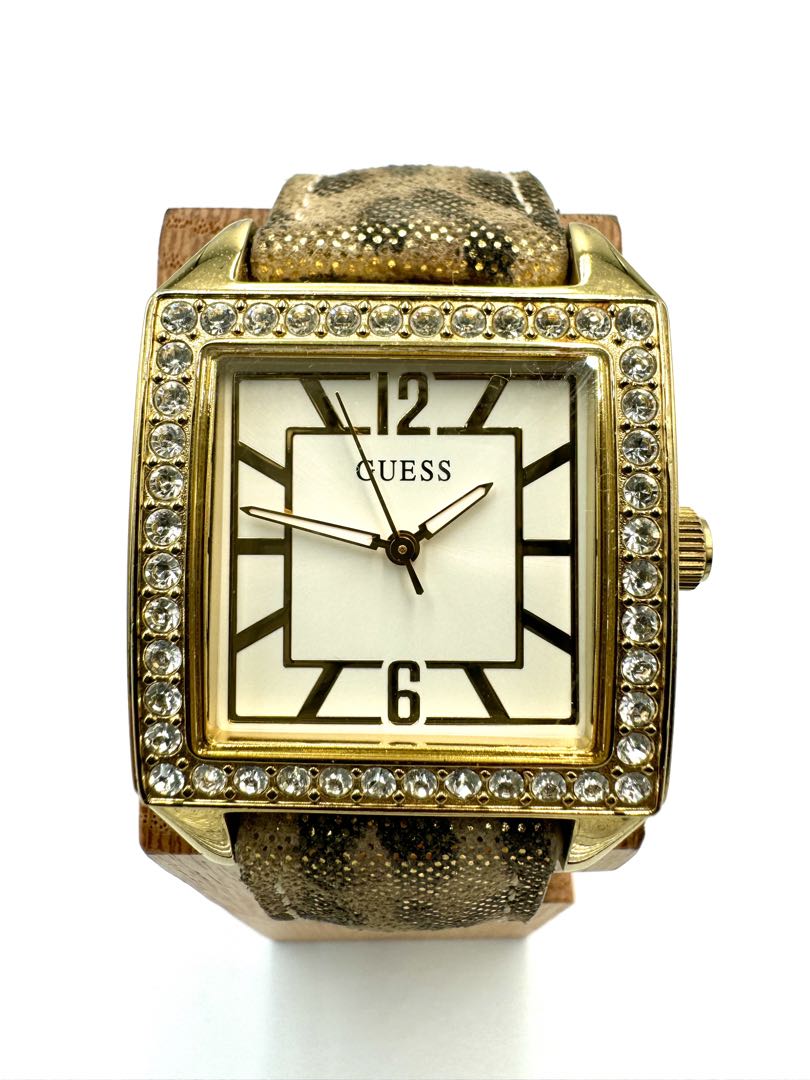 Guess Analog Quartz Women Watch Leopard Pattern