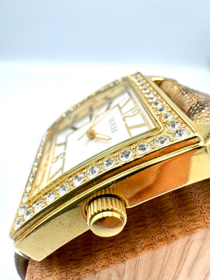 Guess Analog Quartz Women Watch Leopard Pattern