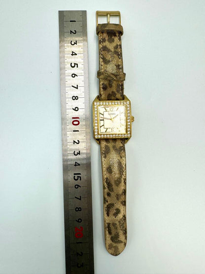 Guess Analog Quartz Women Watch Leopard Pattern
