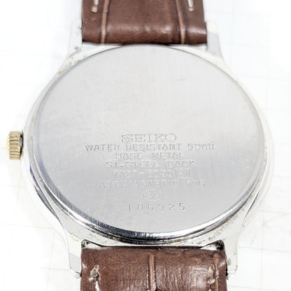 Seiko Avenue Analog Quartz Men Battery & Band Replaced Working Iteml