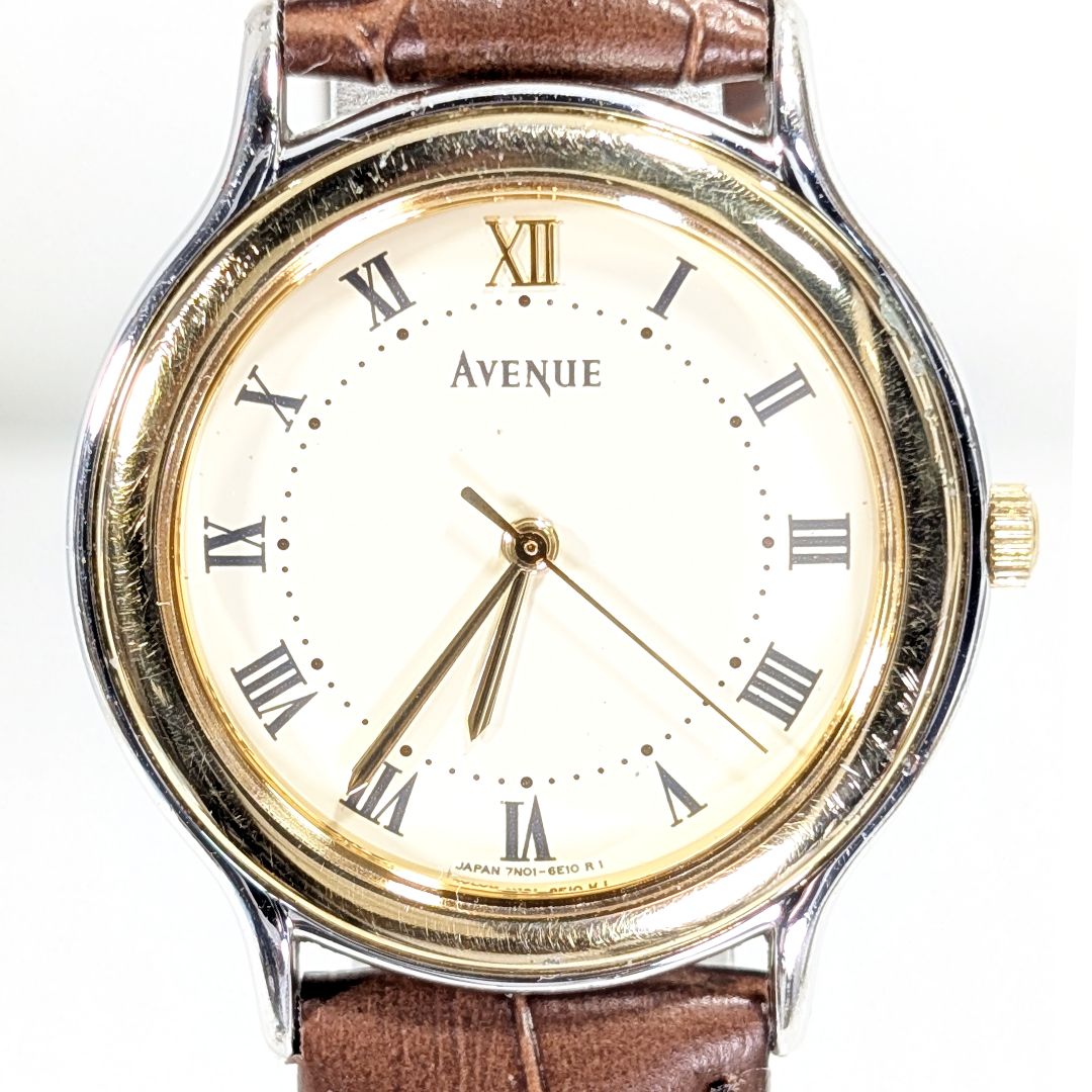 Seiko Avenue Analog Quartz Men Battery & Band Replaced Working Iteml