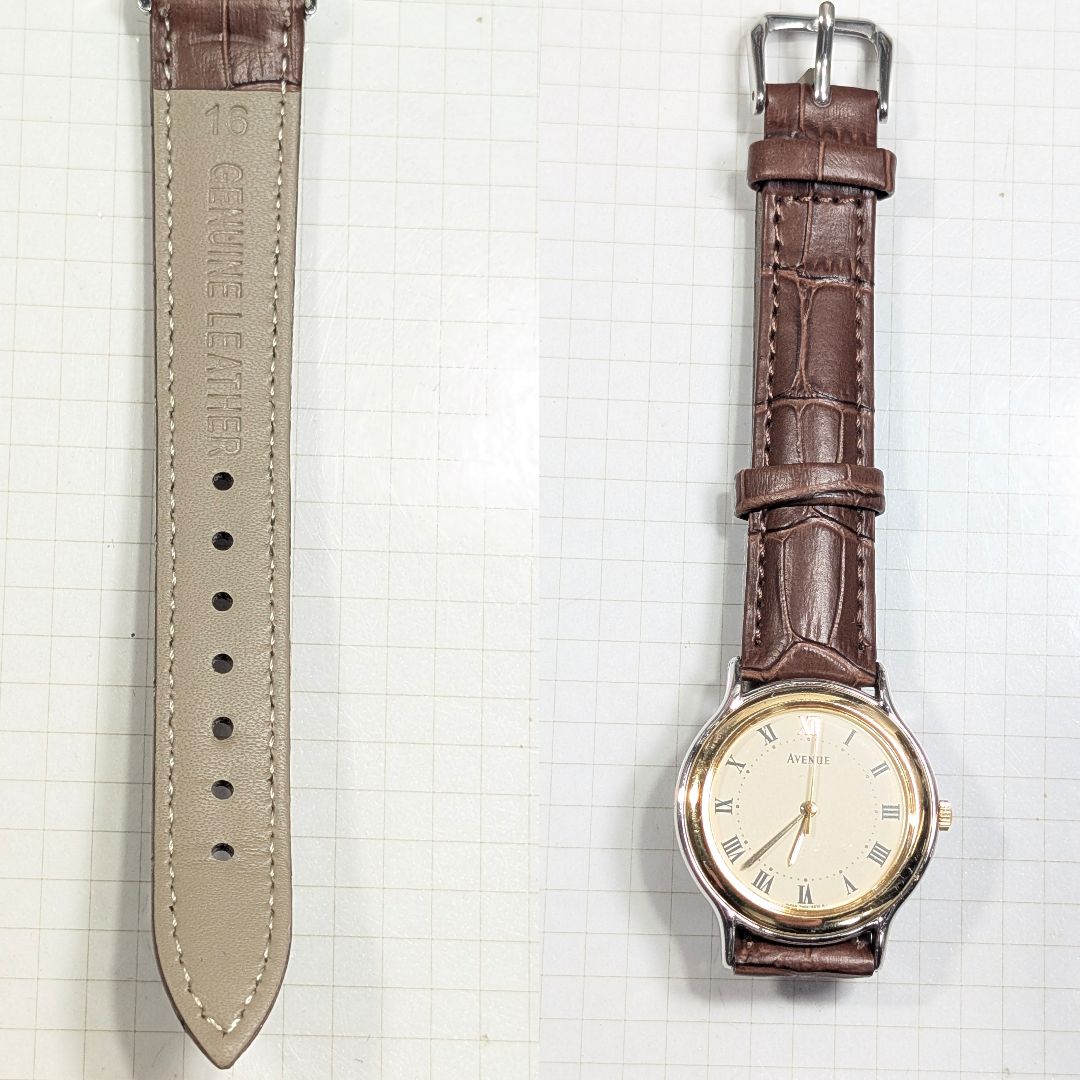 Seiko Avenue Analog Quartz Men Battery & Band Replaced Working Iteml