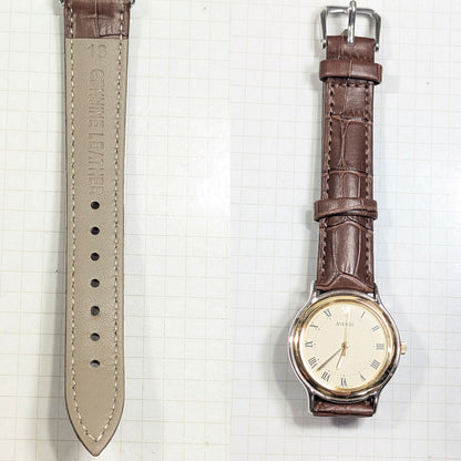 Seiko Avenue Analog Quartz Men Battery & Band Replaced Working Iteml