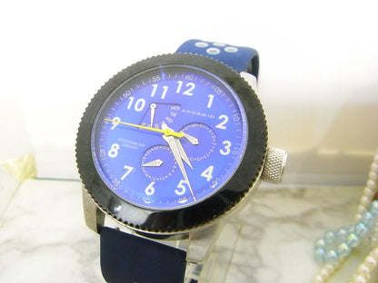 ANDOROID U.S.A Analog Quartz Men Android U.S.A. Retrograde Day-Date Gmt Watch Men'S