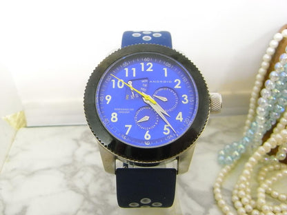 ANDOROID U.S.A Analog Quartz Men Android U.S.A. Retrograde Day-Date Gmt Watch Men'S
