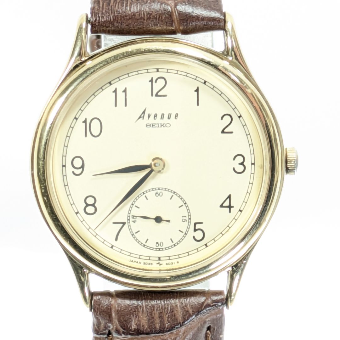 Seiko Avenue Analog Quartz Men Small Seconds Menbattery & Band Replaced Working Item