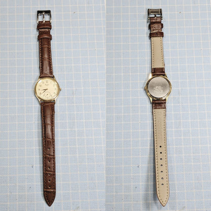 Seiko Avenue Analog Quartz Men Small Seconds Menbattery & Band Replaced Working Item