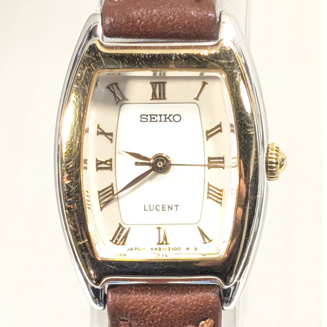 Seiko Lucent Analog Quartz Women Battery & Band Replaced Working Item