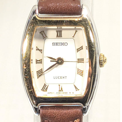 Seiko Lucent Analog Quartz Women Battery & Band Replaced Working Item