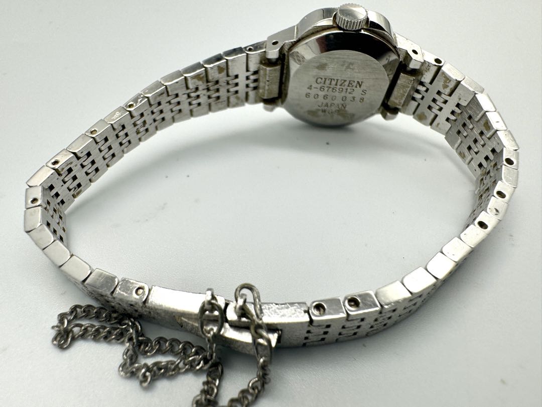 Citizen 4-676912 S 6700-678831Y Analog Mechanical (Manual) Women Antique Wristwatch 23Mm Silver Tone Vintage Japan