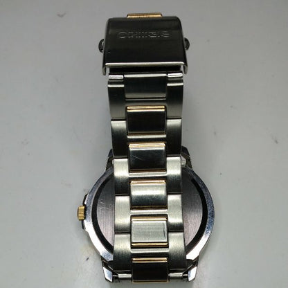 Seiko Analog Quartz Men Qz Battery Replaced Pre-owned