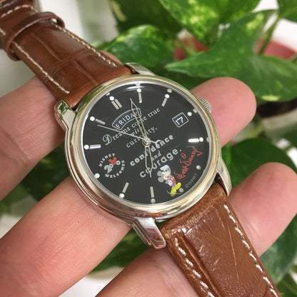 Seiko Alba Disney Analog Quartz Men Rare Retro Mickey Watch
