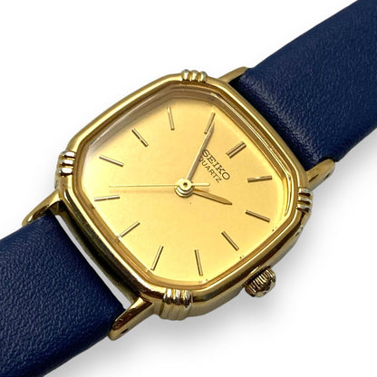 Seiko Analog Quartz Women Watch Sgp Gold Plated Square Case 3-Hand