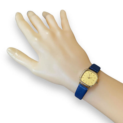 Seiko Analog Quartz Women Watch Sgp Gold Plated Square Case 3-Hand