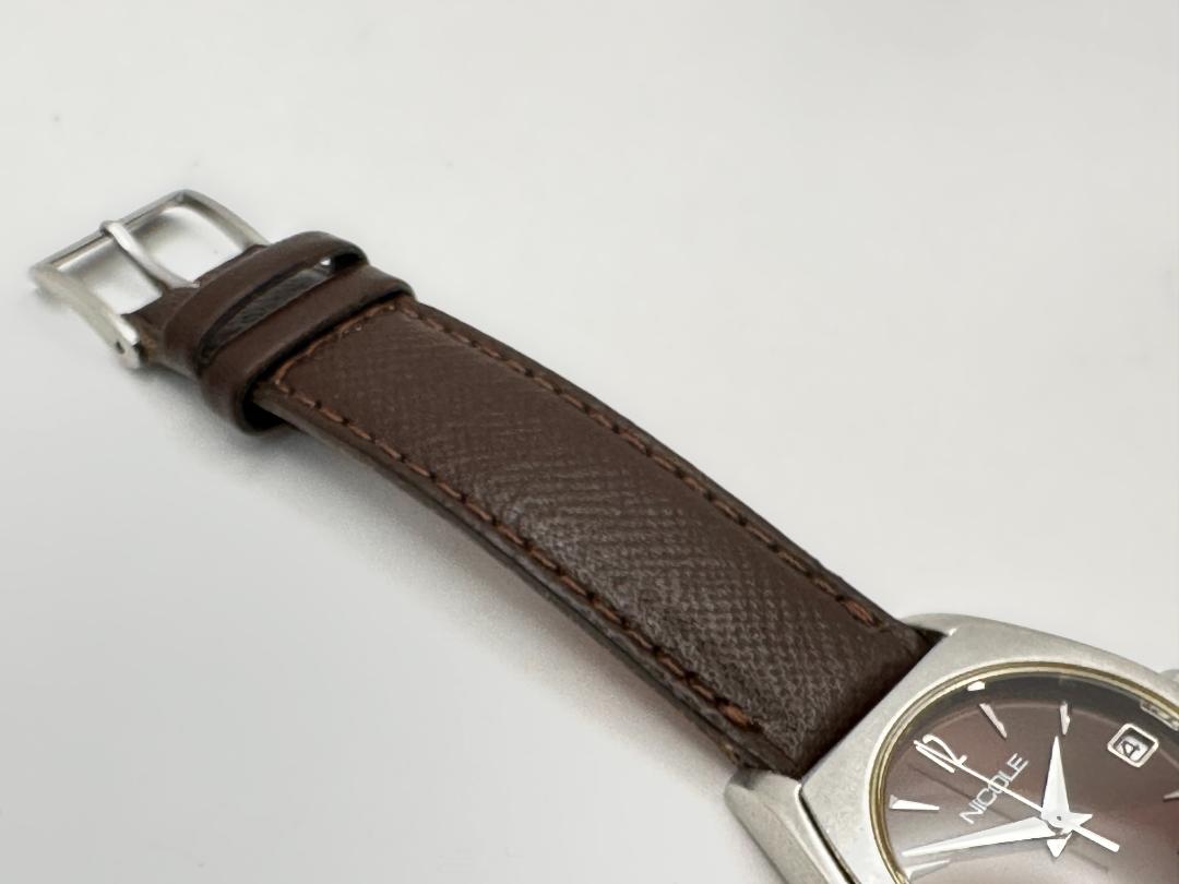 Nicole Women's Wristwatch, 27mm Case, Date Function, Brown Dial