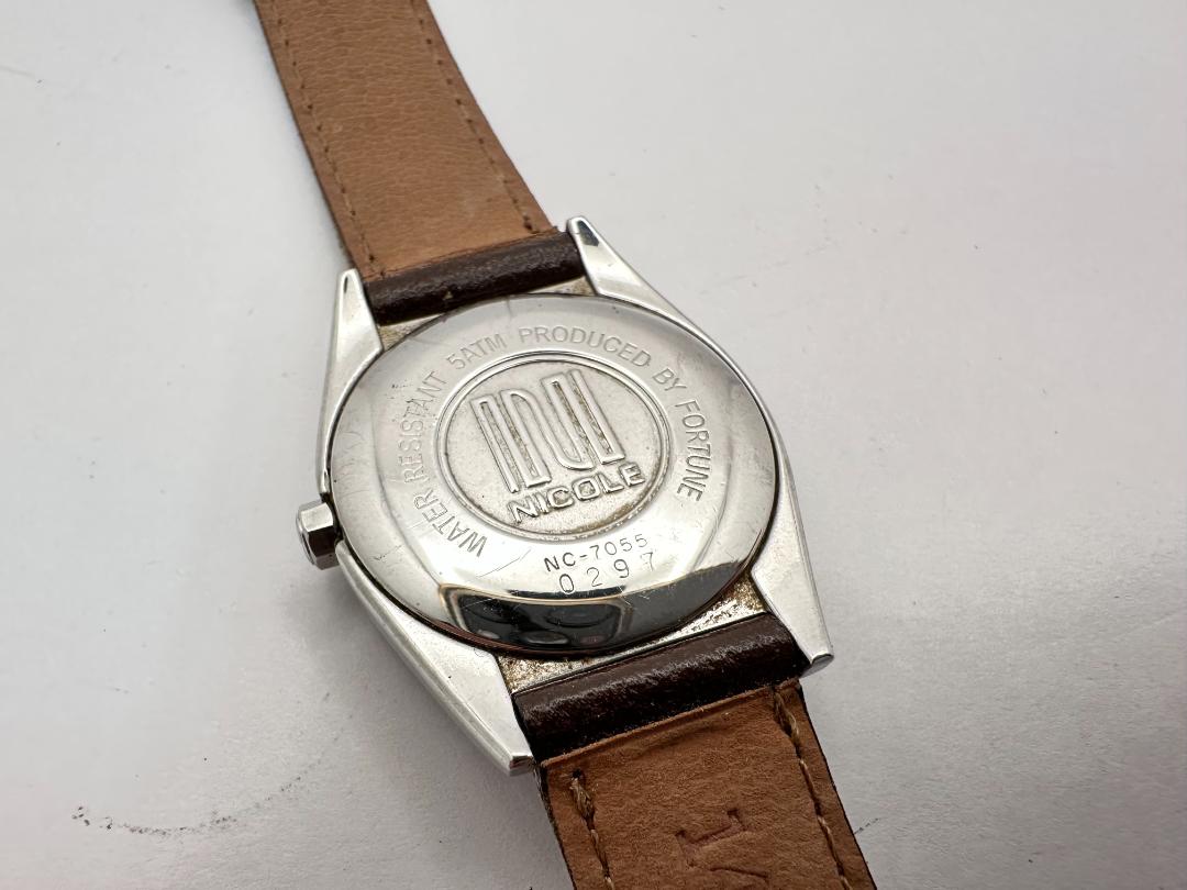 Nicole Women's Wristwatch, 27mm Case, Date Function, Brown Dial