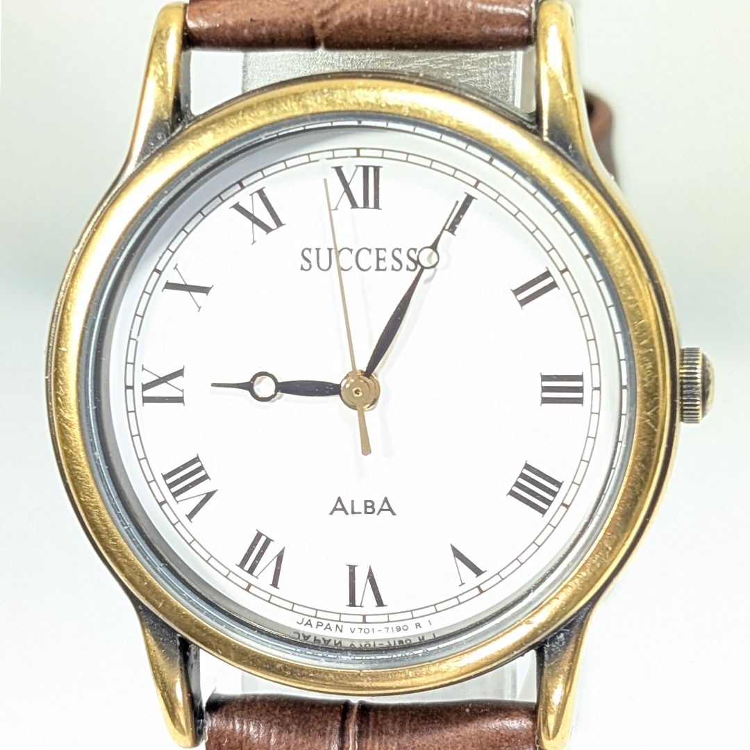 Seiko Alba Success SUCCESS Analog Quartz Men Battery & Band Replaced Working Item