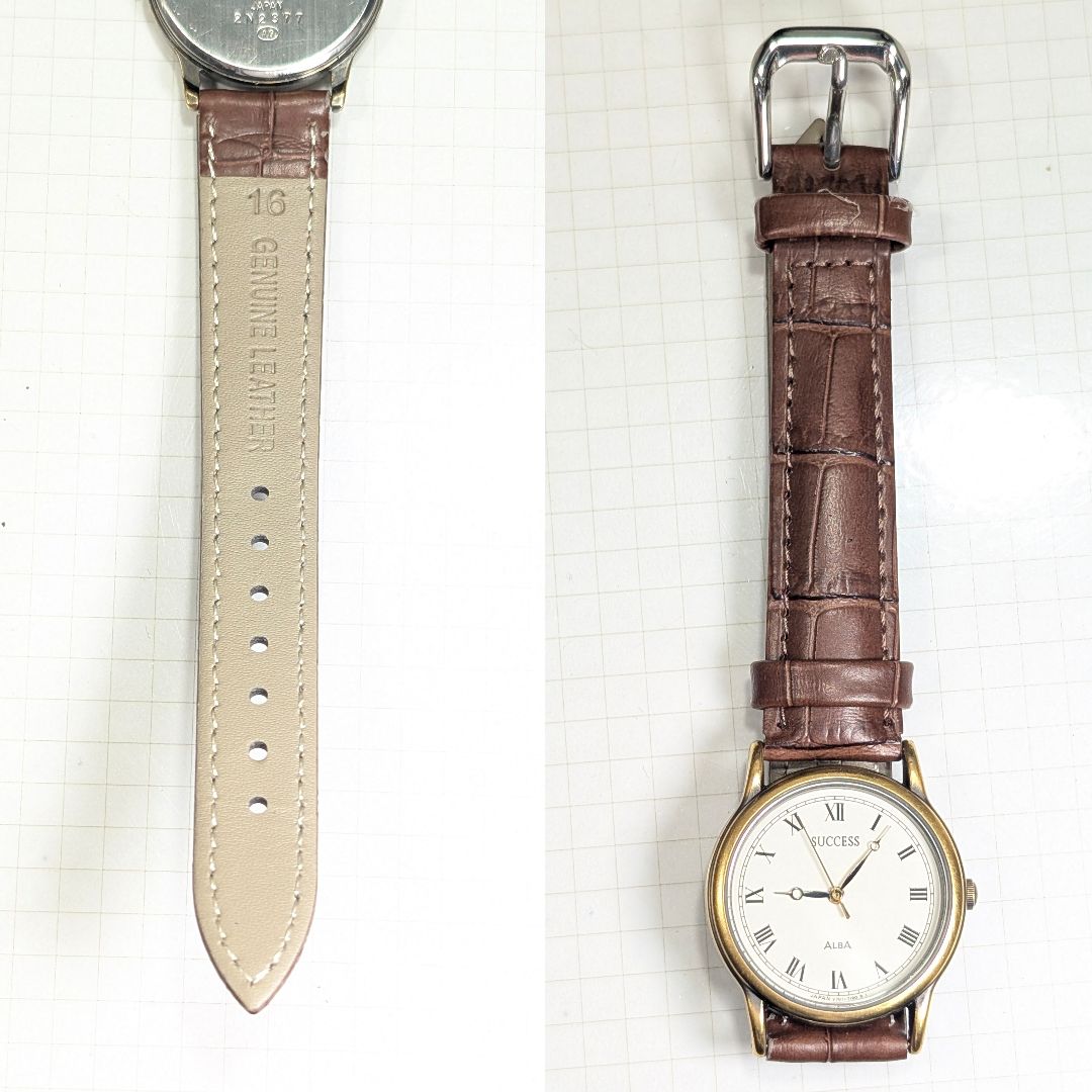 Seiko Alba Success SUCCESS Analog Quartz Men Battery & Band Replaced Working Item
