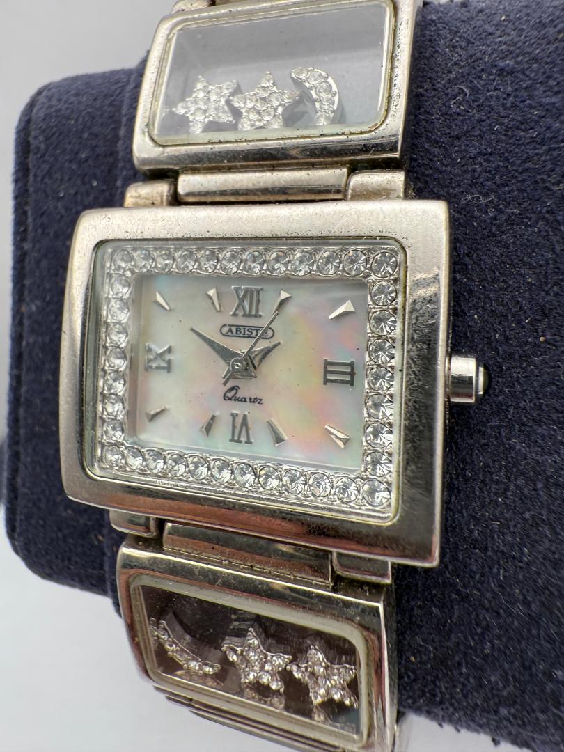 Abiste Analog Quartz Women Gemstone Accent Watch Women'S