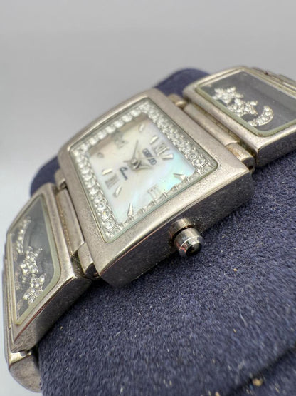 Abiste Analog Quartz Women Gemstone Accent Watch Women'S