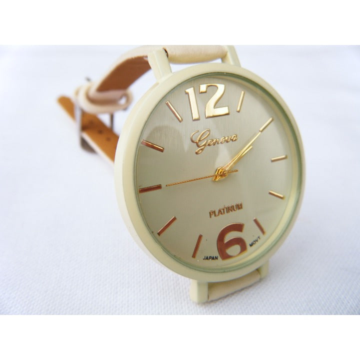 Geneva Platinum Analog Quartz Women