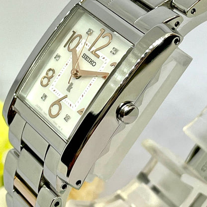 Seiko lk/lukia Analog Quartz Women Lukia Shell Dial Silver Women's Working Item
