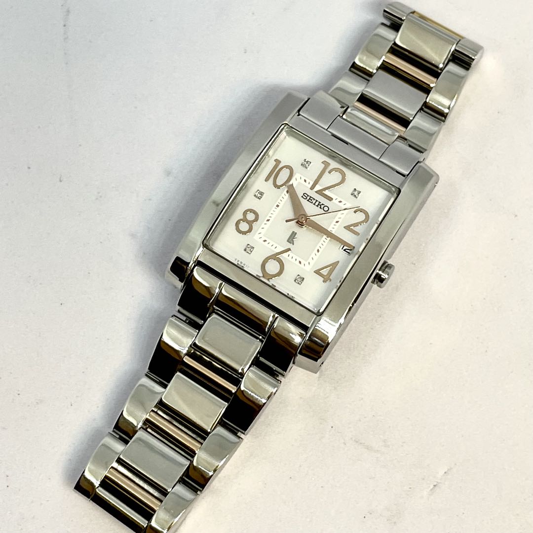 Seiko lk/lukia Analog Quartz Women Lukia Shell Dial Silver Women's Working Item